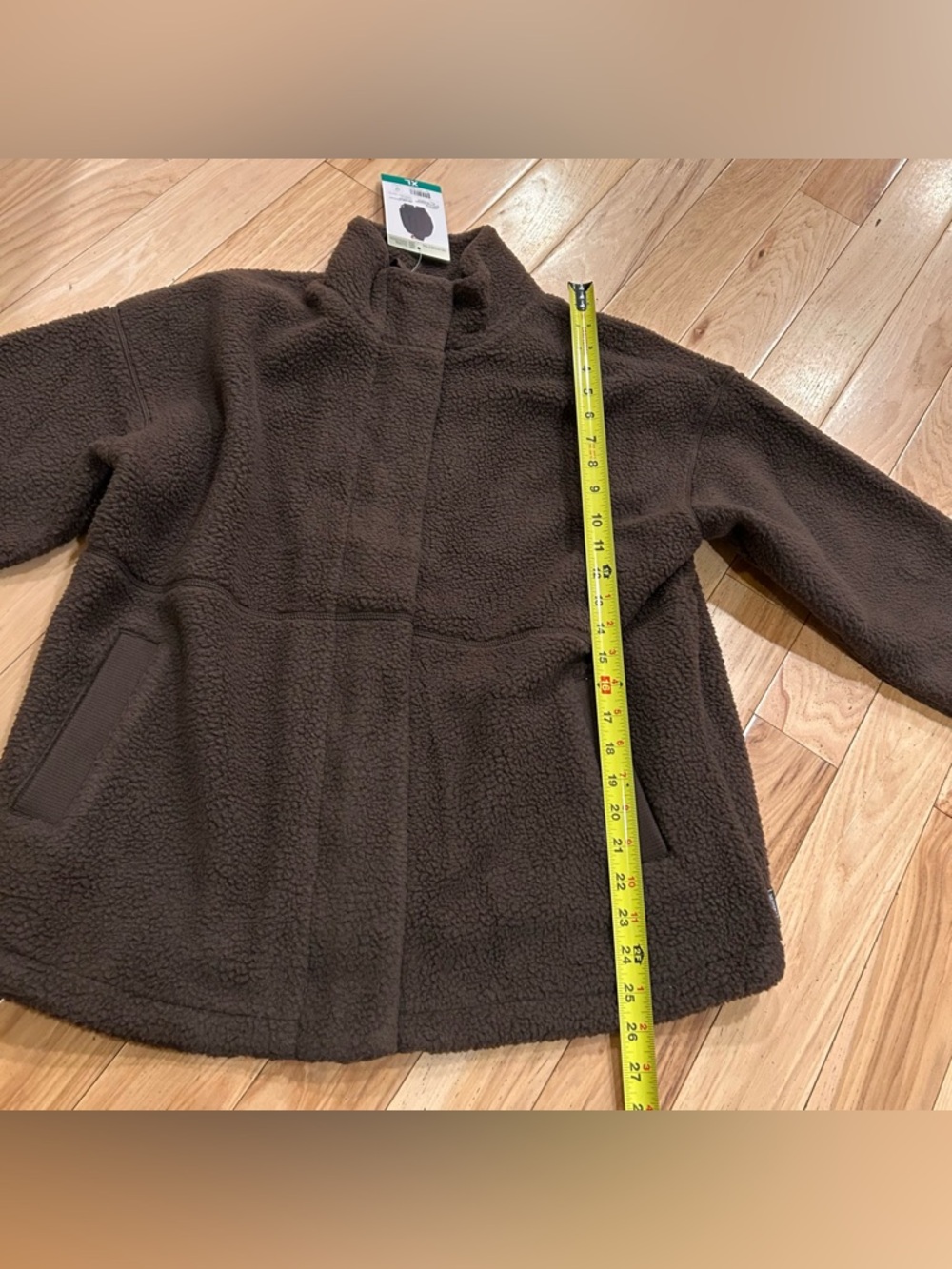 NWT Mondetta Sherpa Full Zip Fleece Jacket Dark Chocolate Brown - Womens Size XL - Picture 5 of 6